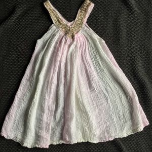 Pink white gold Dress. Made in Greece